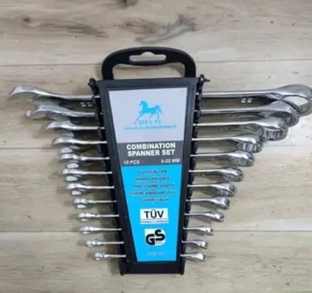 مجموعه ۱۲ عددی آچار پلکانی یک سر رینگ و یک سر تخت CHEVAL